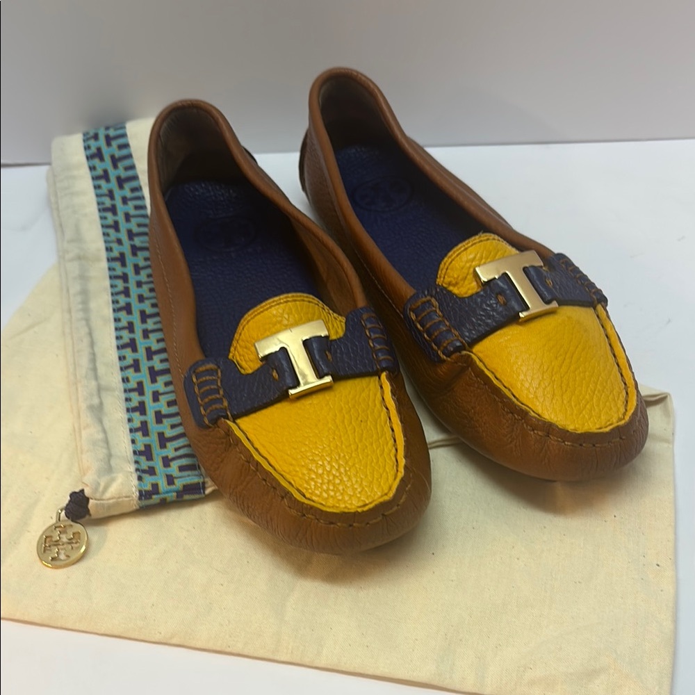 Tory Burch Tri-Color Pebbled Leather Casey Loafer